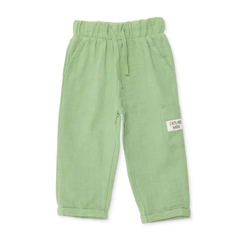 Hellobaby Boys Trousers Lace-Up Safari Adventure Full Length - Green 1