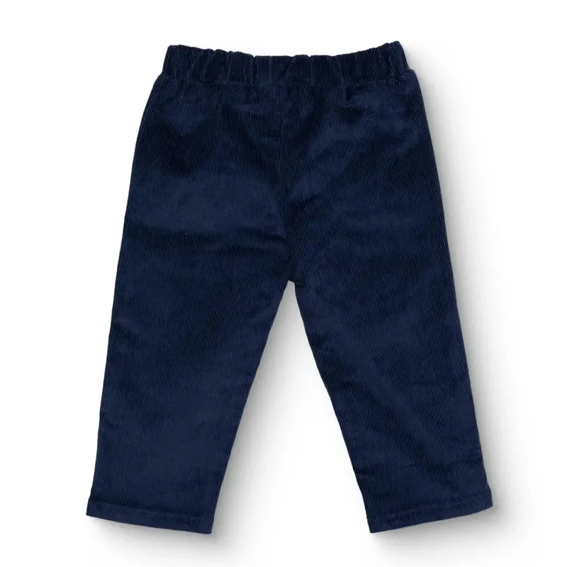 Hellobaby Boys Velvet Trouser With Buttons Mountain Explorer Long Leg - Navy Blue 2