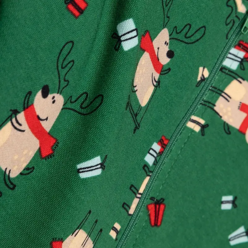 Hellobaby Christmas Baby Boy Sleepsuit - Dark Green 6