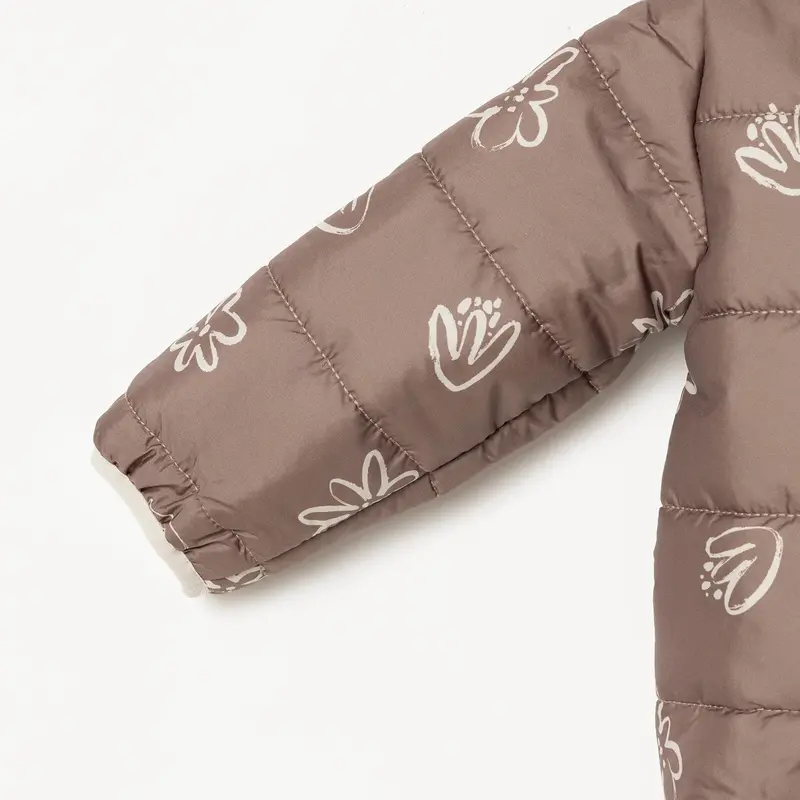 Hellobaby Floral Printed Girl Coat - Brown 4