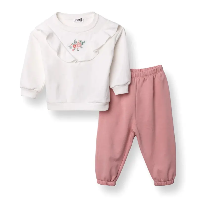 Hellobaby Forest Flower Blouse-Trousers - Ecru 1