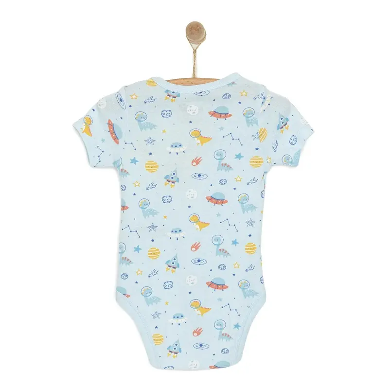 Hellobaby Galaxy Patterned Short Sleeve Bodysuit - Blue 3