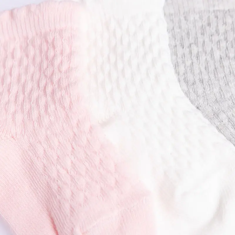 Hellobaby Girl Baby Socks 3 Pack - Light Pink 4