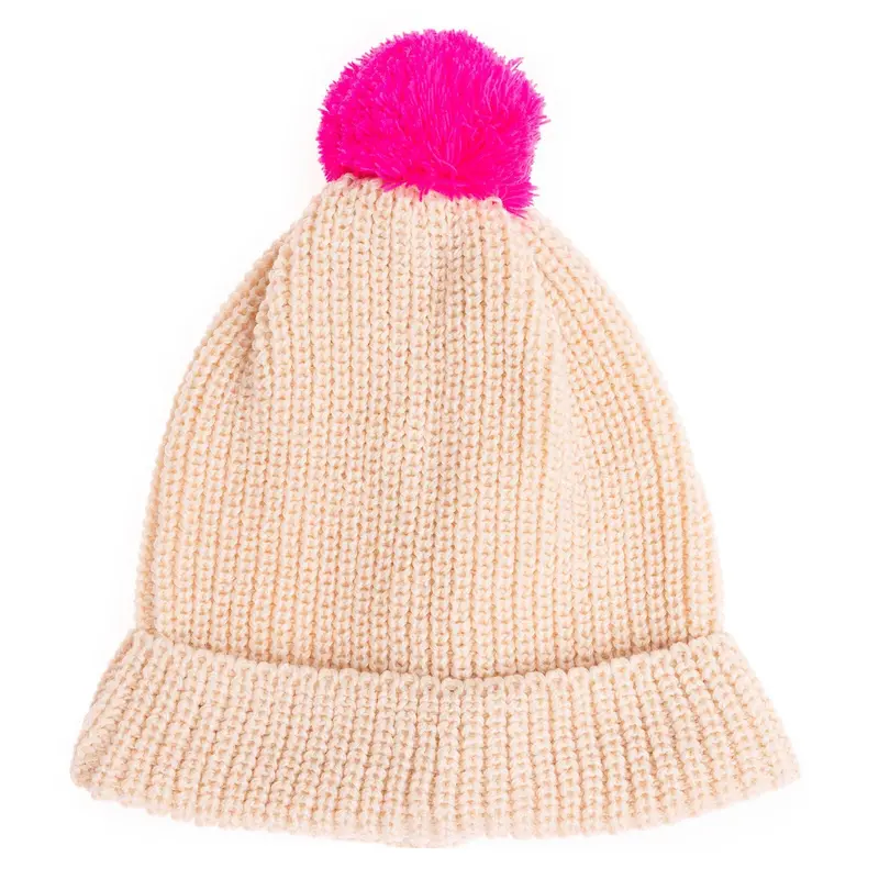 Hellobaby Girl Beanie - Ecru 1