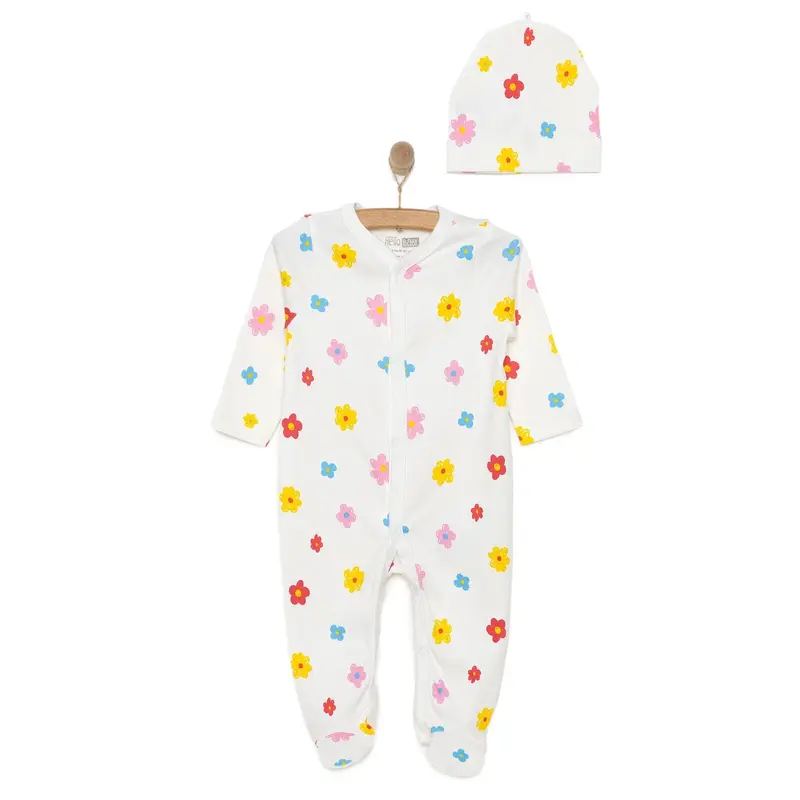 Hellobaby Girl Jumpsuit & Hat - Yellow 1