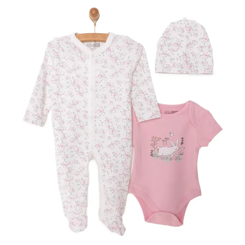 Hellobaby Girl Jumpsuit-Top-Hat - Ecru 1