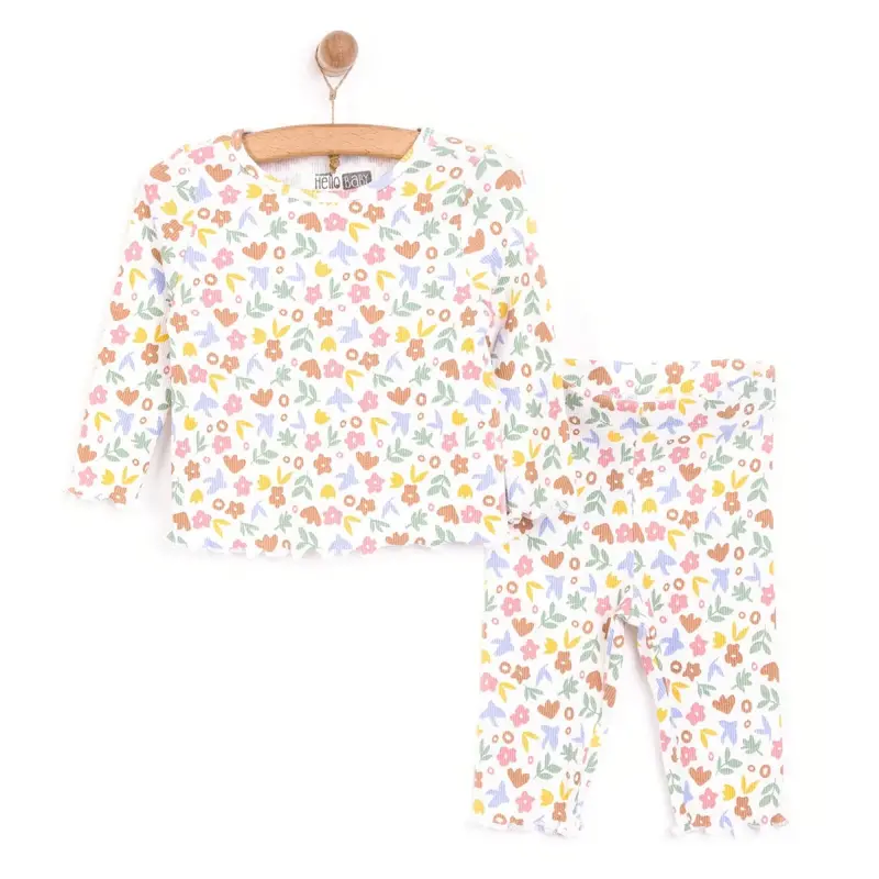 Hellobaby Girl Long Sleeve Pyjamas Set - Ecru 1