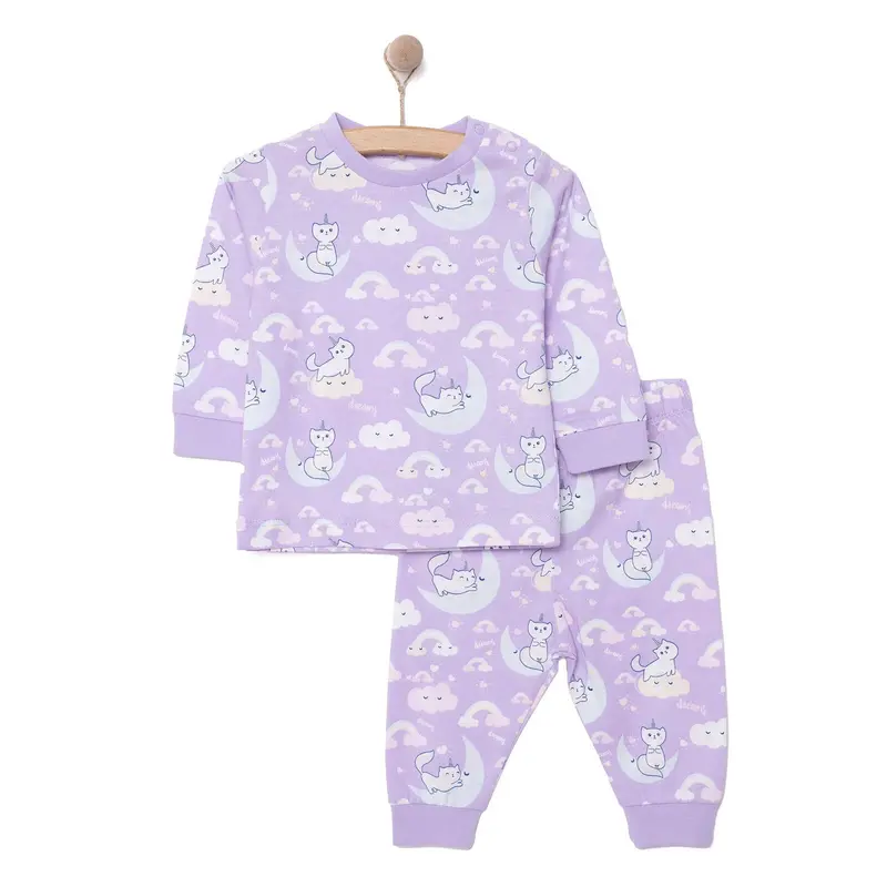 Hellobaby Girl Long Sleeve Pyjamas Set - Purple 1