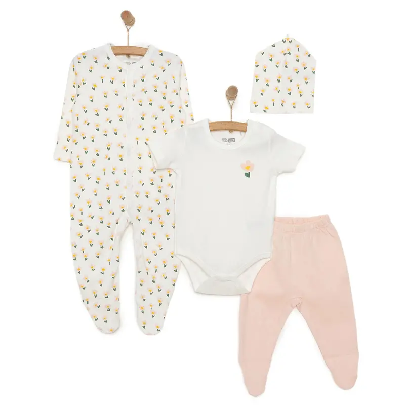 Hellobaby Girl Newborn Set 4 Pcs - Pink 1