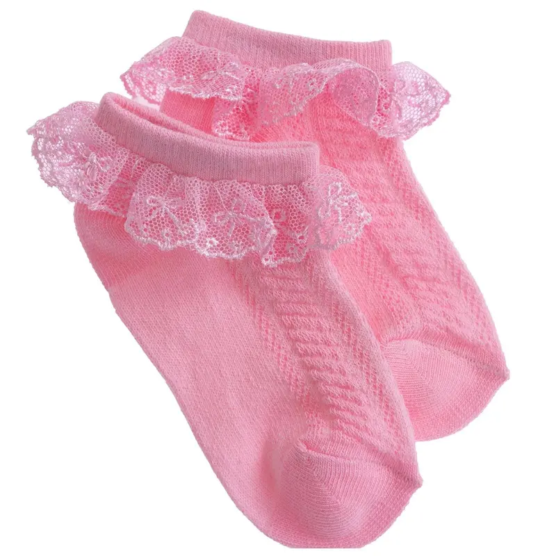 Hellobaby Girl Socks With Lace - Pink 2