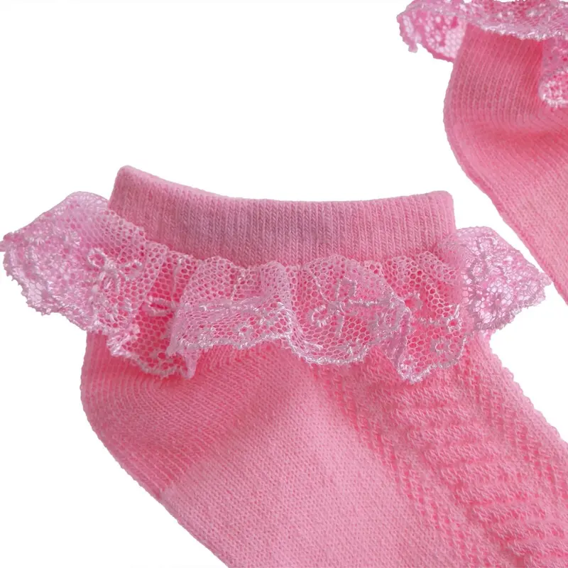 Hellobaby Girl Socks With Lace - Pink 3