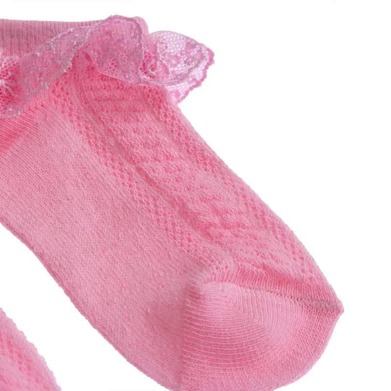 Hellobaby Girl Socks With Lace - Pink 4