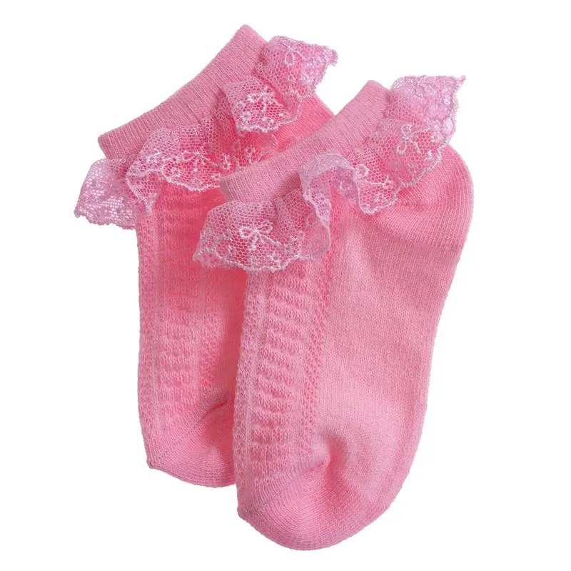 Hellobaby Girl Socks With Lace - Pink 6
