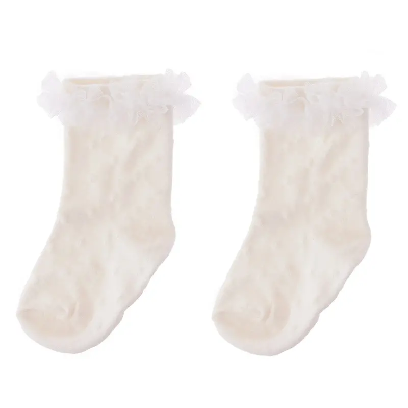 Hellobaby Girl Socks With Lace - White 1