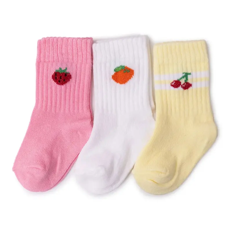 Hellobaby Girls 3-Pack Baby Socks Striped None - Pink 1
