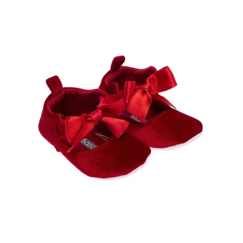 Hellobaby Girls Christmas Pre-Walker Shoes - Red 1