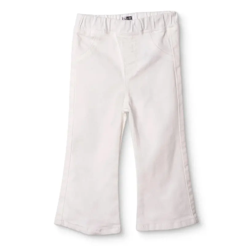 Hellobaby Girls Denim Trousers Buttoned Berry Belle Full Length - Ecru 1