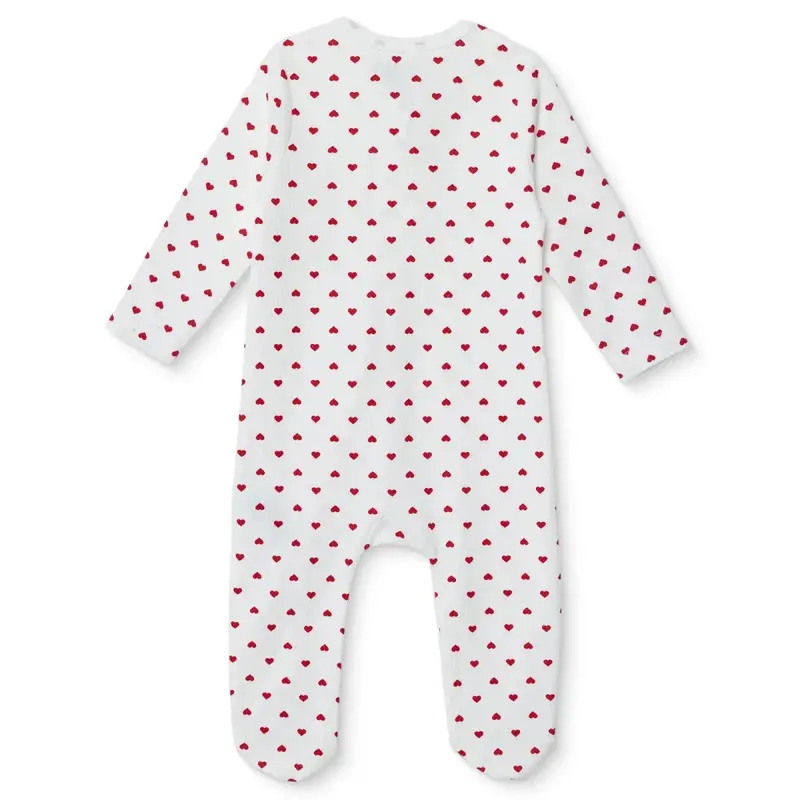 Hellobaby Girls Footed Sleepsuit Polka Dot Print Zip Fastening Crew Neck Full Length Long Sleeve - Ecru Printed 2