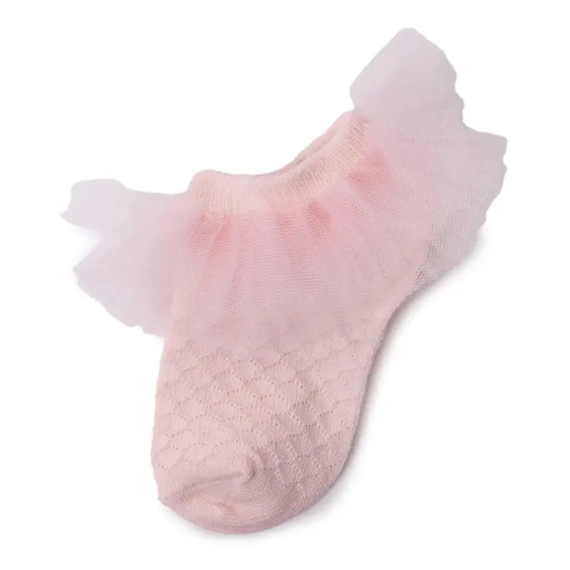Hellobaby Girls Lace Socks - Pink 1