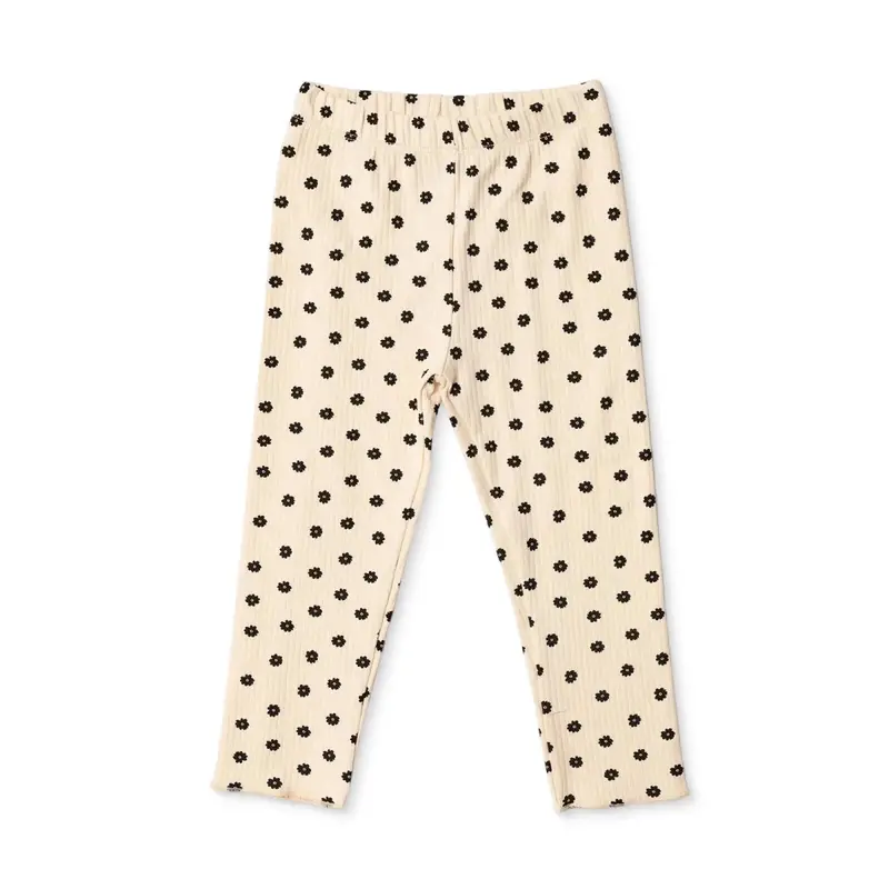 Hellobaby Girls Leggings Floral Print Full Length - Ecru Printed 1