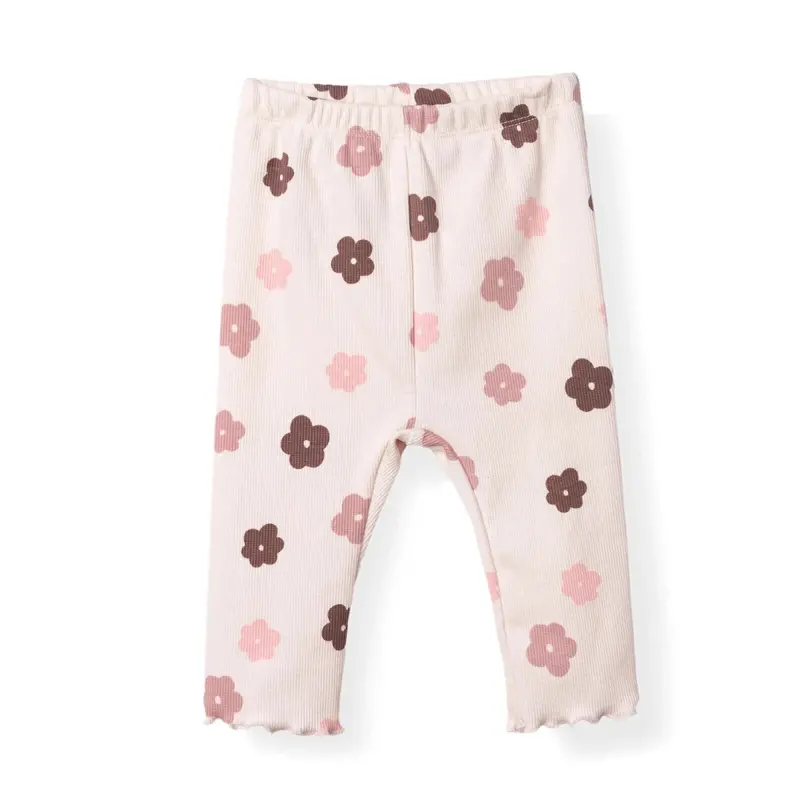 Hellobaby Girls Leggings Flower Long Leg - Ecru Printed 1