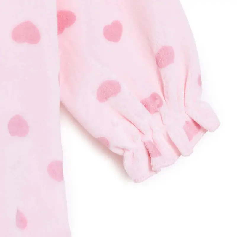 Hellobaby Girls Long Sleeve Bodysuit Heart With Poppers Crew Neck Long Sleeve - Light Pink 6