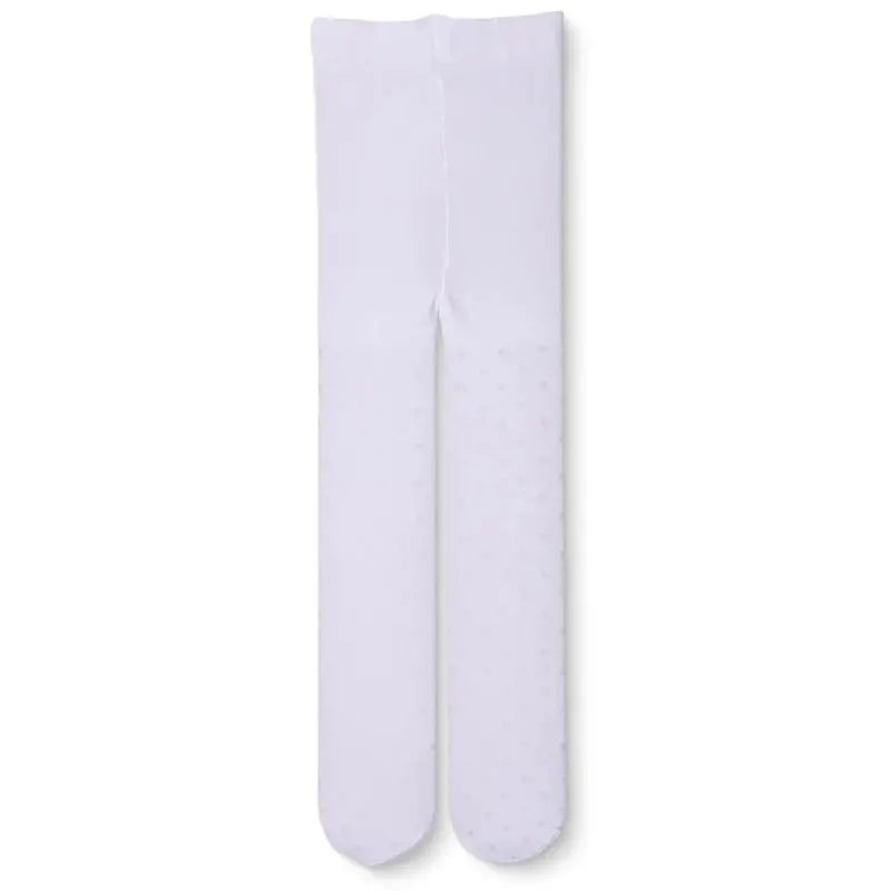 Hellobaby Girls Mesh Tights Polka Dot Print - White Printed 1