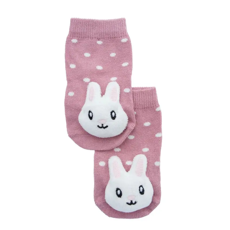 Hellobaby Girls Playful Socks Animal - Pink 1