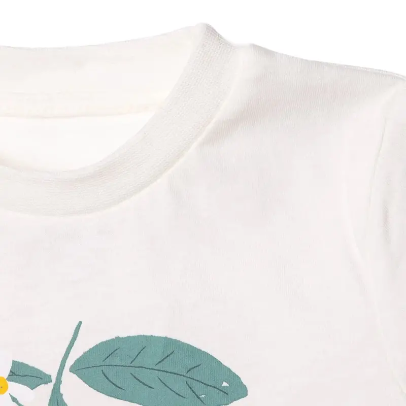 Hellobaby Girls Short Sleeve Pyjamas Set Fruit Print Crew Neck Short Length Short Sleeve - Ecru 4