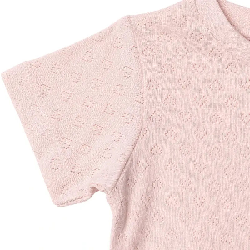 Hellobaby Girls Short Sleeve Pyjamas Set Heart Crew Neck Short Leg Short Sleeve - Pink 4