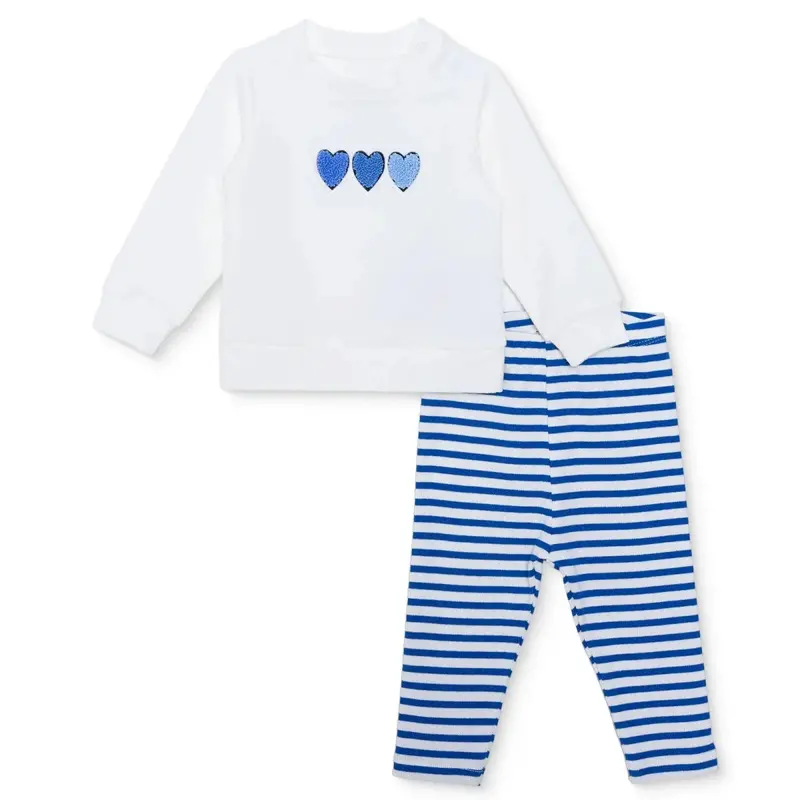 Hellobaby Girls Sweatshirt- Bottom Fruits Crew Neck Long Leg Long Sleeve - Blue 1