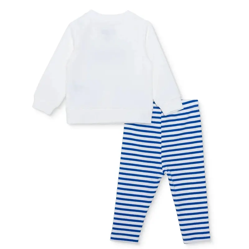 Hellobaby Girls Sweatshirt- Bottom Fruits Crew Neck Long Leg Long Sleeve - Blue 2