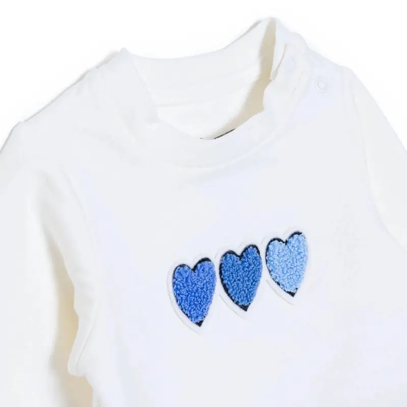 Hellobaby Girls Sweatshirt- Bottom Fruits Crew Neck Long Leg Long Sleeve - Blue 3
