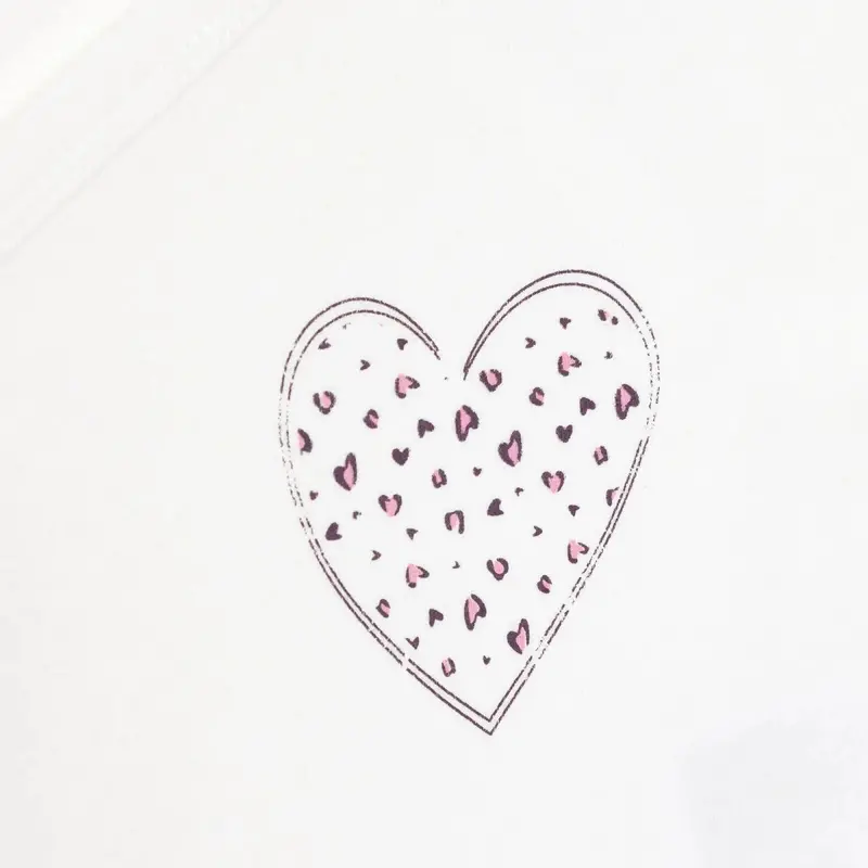Hellobaby Girls Vest Hat & Footed Bottom Set Heart Print Snap Fastening V-Neck Full Length Long Slee - Ecru 4