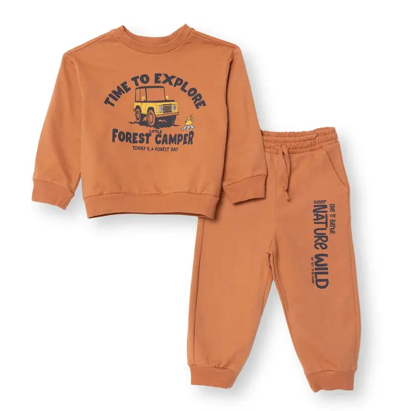 Hellobaby Jogging Set - Brown 1