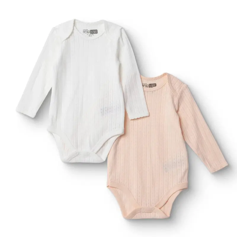 Hellobaby Long Sleeve Body 2 Pcs - Ecru 1