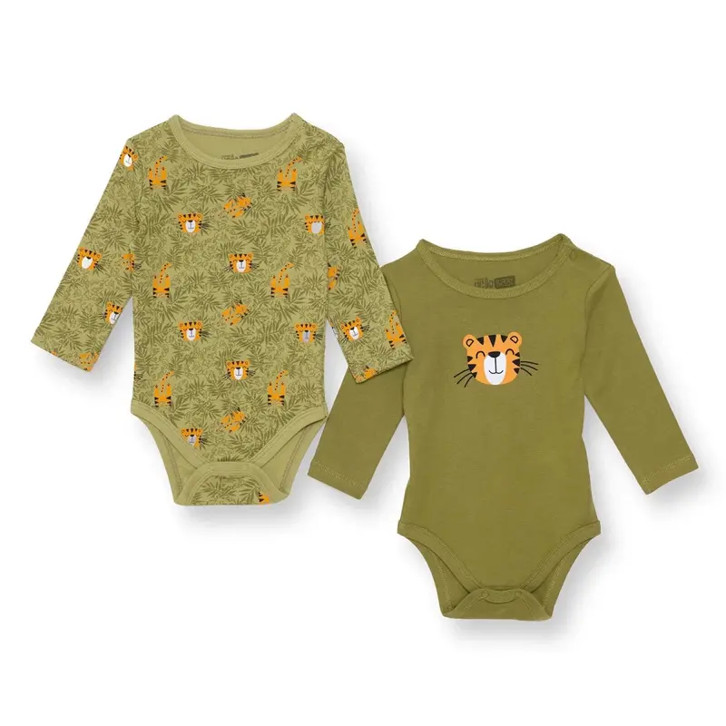 Hellobaby Long Sleeve Body 2 Pcs - Khaki 1
