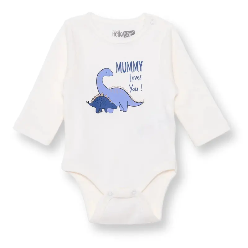 Hellobaby Long Sleeve Body - Ecru 1