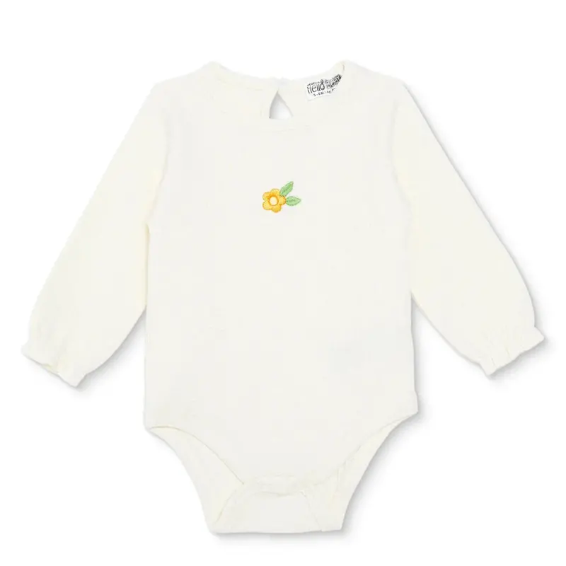 Hellobaby Long Sleeve Body - Ecru 1