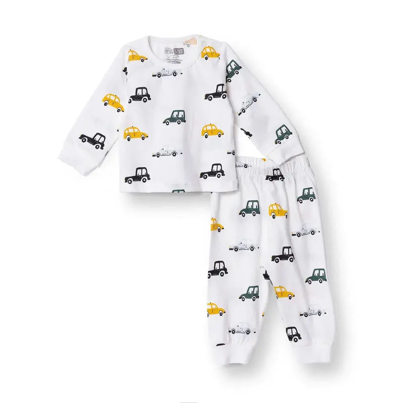 Hellobaby Long Sleeve Pyjamas Set - Ecru 1