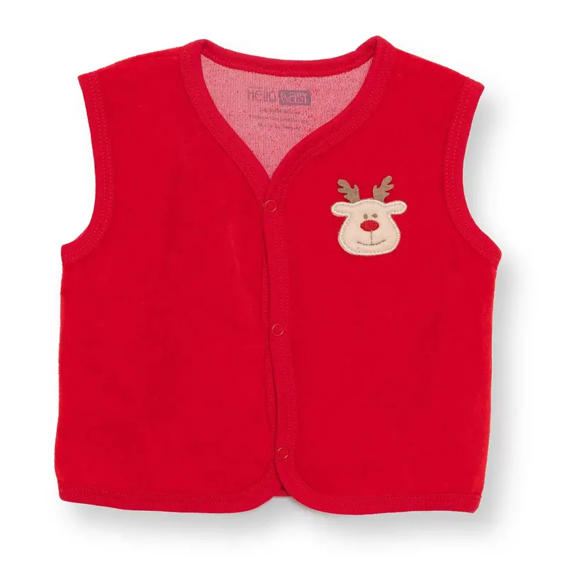Hellobaby My First Christmas Unisex Newborn Vest - Red 1