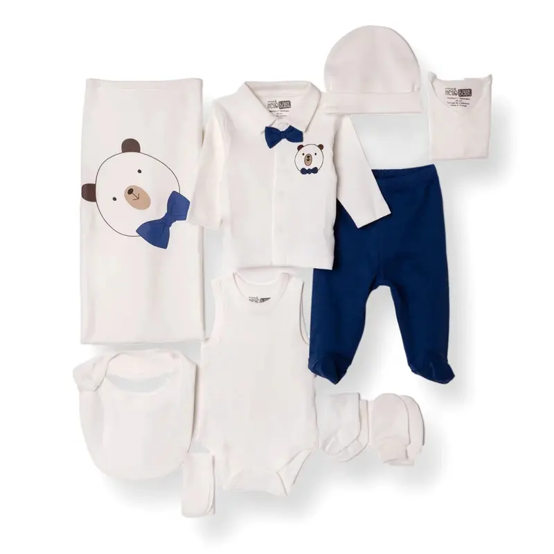 Hellobaby Newborn 10-Piece Newborn Hospital Set - Ecru 1