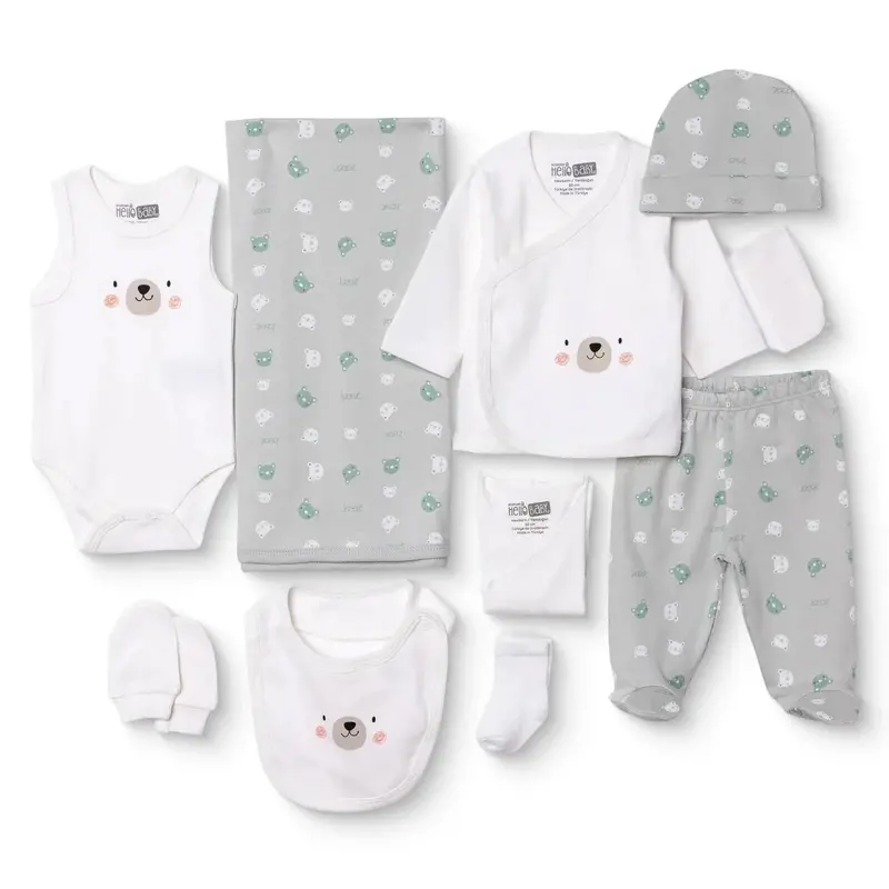 Hellobaby Newborn 10Pc Newborn Set - Green 1