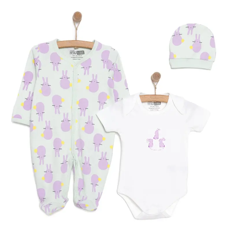 Hellobaby Newborn Baby Cute Elephant Jumpsuit - Ecru 1