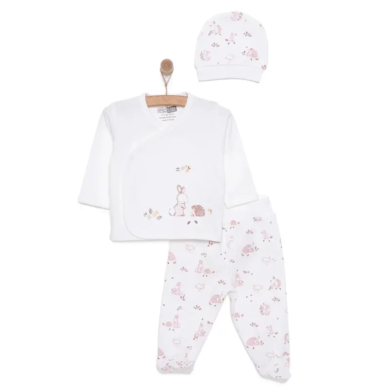 Hellobaby Newborn Baby Girl Set - Ecru 1