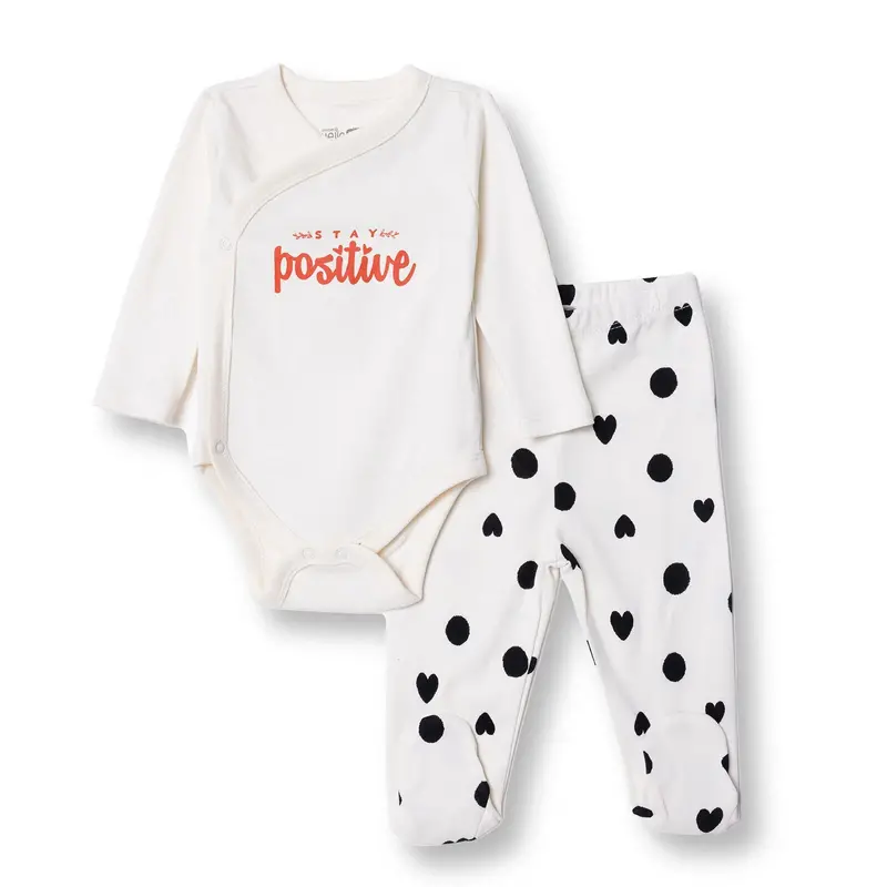 Hellobaby Newborn Body-Footed Bottom - Ecru 1