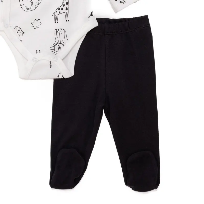 Hellobaby Newborn Body Footed Bottom - Ecru 4