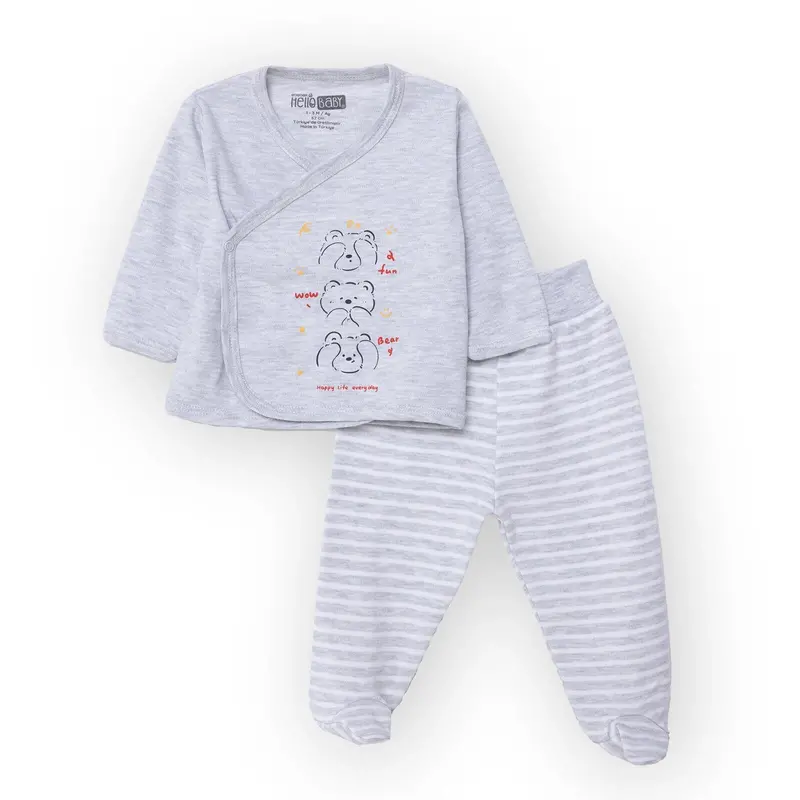 Hellobaby Newborn Body-Footed Bottom - Grey 1