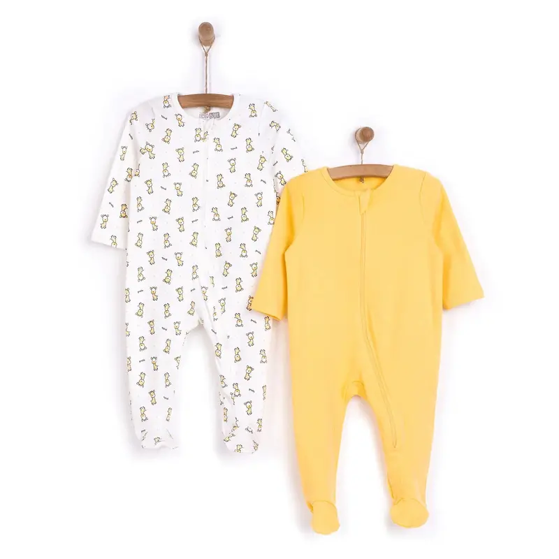 Hellobaby Newborn Boy Footed Jumpsuit - Yellow 1