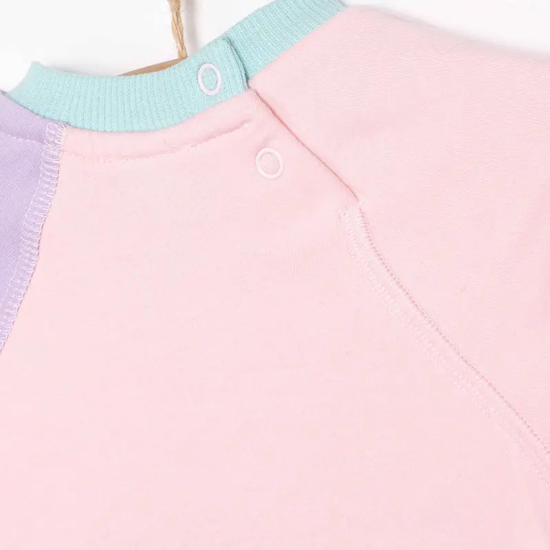 Hellobaby Newborn Colour Block Sweatshirt - Light Pink 3